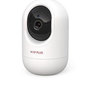 CP PLUS 4MP Quad HD 2K Smart Wi-Fi CCTV Indoor Home Security Camera | 1440P Wireless 360° Camera | Night Vision | Two Way Talk | Alexa & OK Google | 15 Mtr, White - CP-E44A