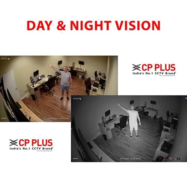 CP PLUS 2.4mp IR Indoor Dome Camera with Support Built in Mic,1080p Full HD Recording CP-URC-DC24PL2C-V3 - Image 3