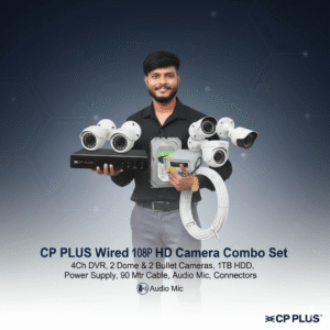 CP PLUS Wired 1080P HD 4 Camera Combo Set