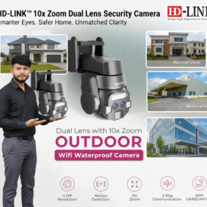 HD-LINK™ 10x Zoom Dual Lens Outdoor Security Camera