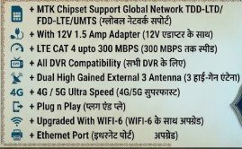 Coreprix CPG-XMT3-A 4G/5G SIM WiFi 6 Router | LTE CAT4 300Mbps | 3 External Antennas | Ethernet Port | Plug & Play - Image 4