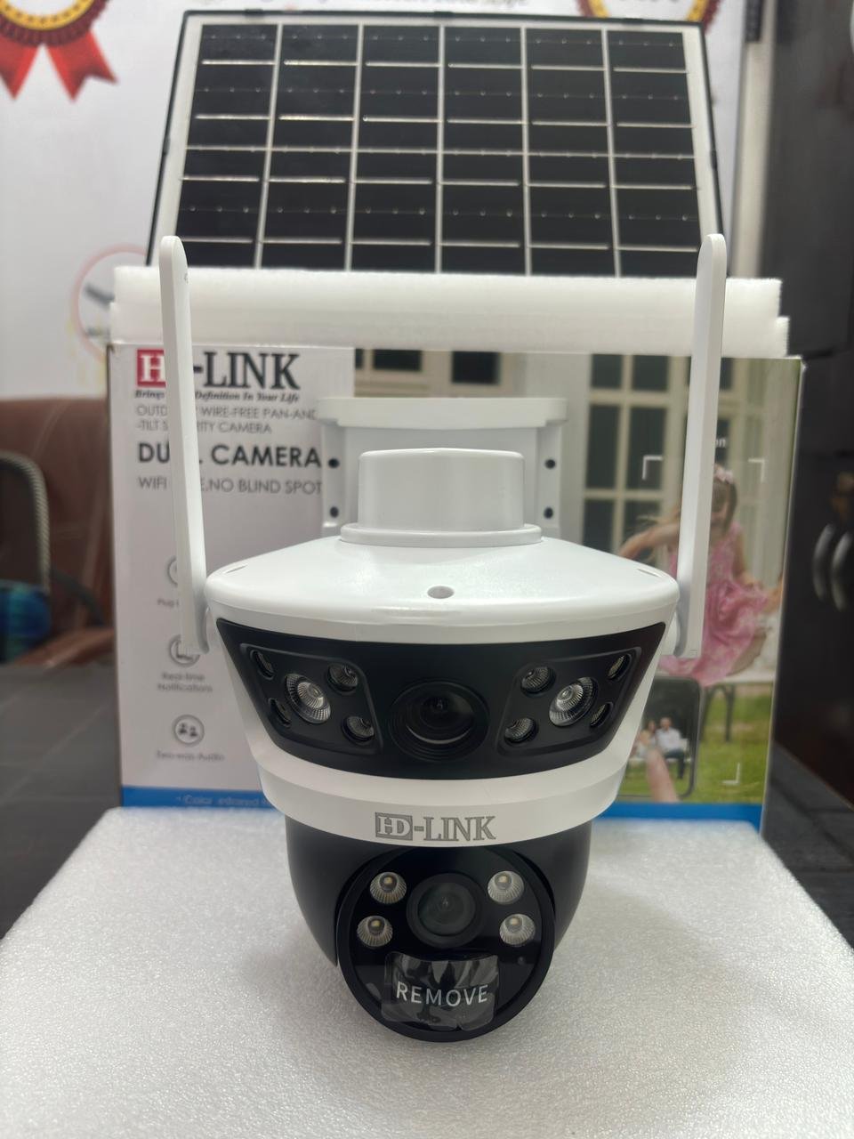 HD-LINK AI 4G AOV Dual-Lens Solar Outdoor PTZ Camera with 16000mAh Battery & Human Auto-Tracking - Image 3
